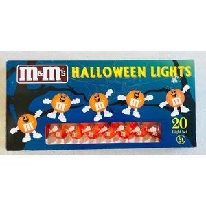 Vintage M&M Candies Orange Halloween String Lights 20 Light Set, 11ft.